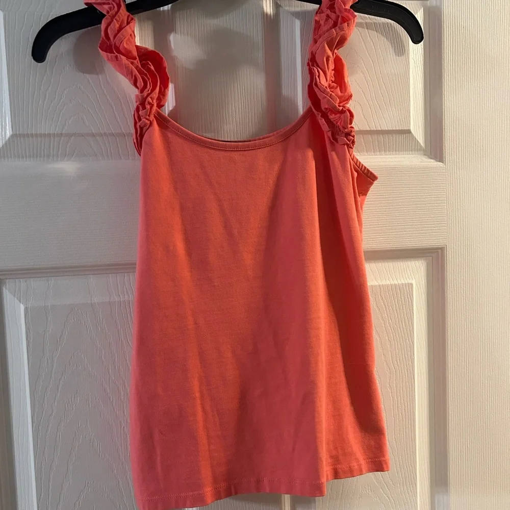 Coral Ruffle Strap Women's Top - Picture 1 of 1